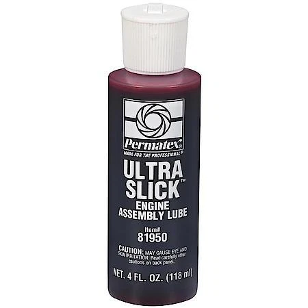 Permatex 81950 ultra slick engine assembly lube oil engine bearings camshafts